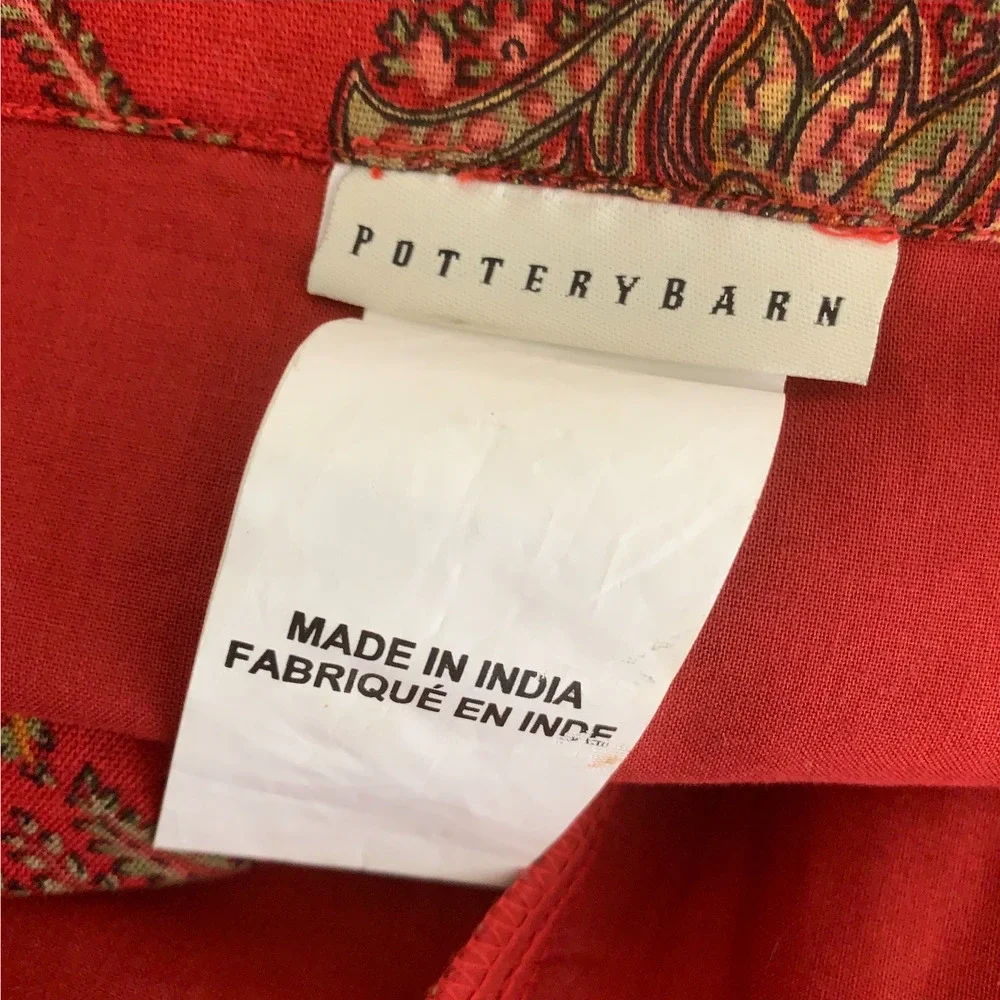 Pottery Barn Caesarea Palampore Paisley Side Chair Cover Slipcover Linen Blend